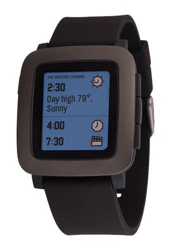 Pebble Time smartwatch zwart Zwart